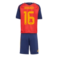 Camiseta España Rodri Hernandez #16 Primera Equipación Replica Mundial 2026 para niños mangas cortas (+ Pantalones cortos)